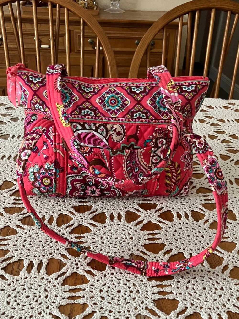 Vera Bradley Call Me Coral Little Betsy Shoulder Bag Purse
